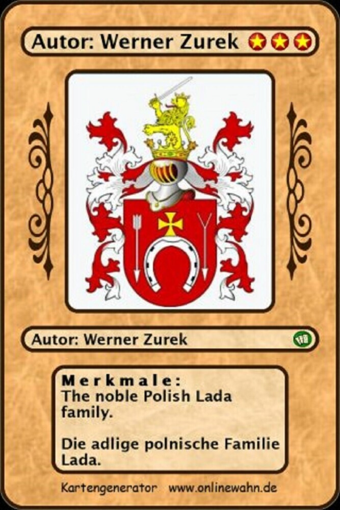 The noble Polish Lada family. Die adlige polnische Familie Lada. main product photo