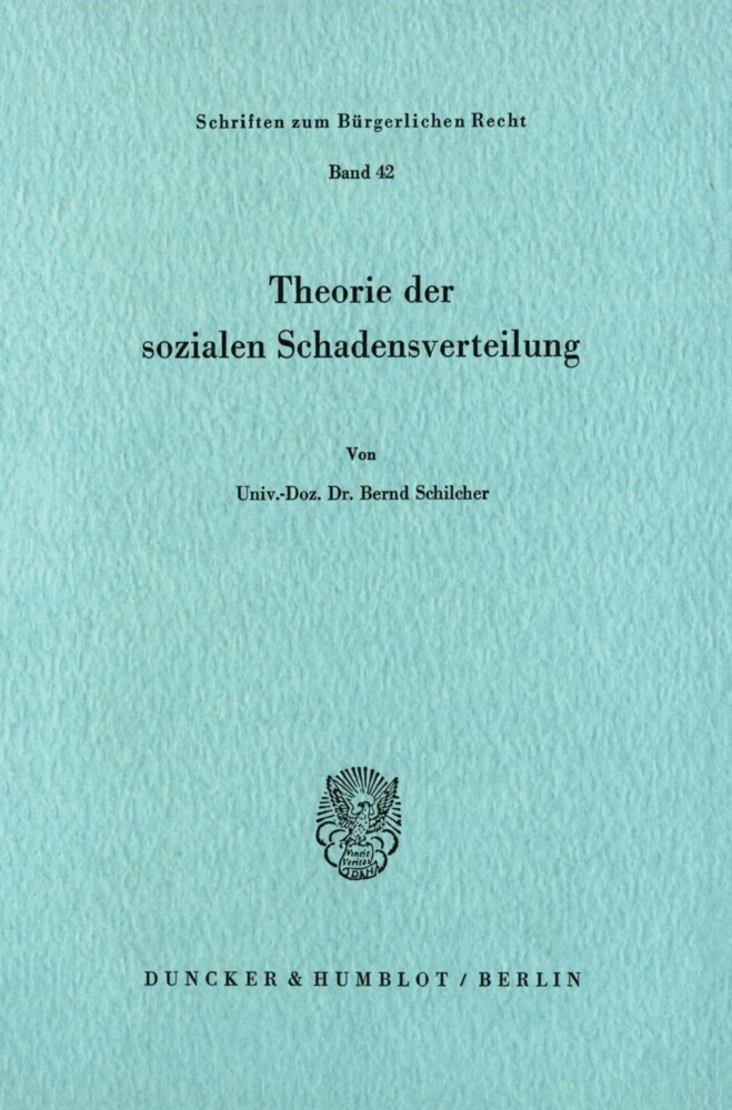 Theorie der sozialen Schadensverteilung. main product photo