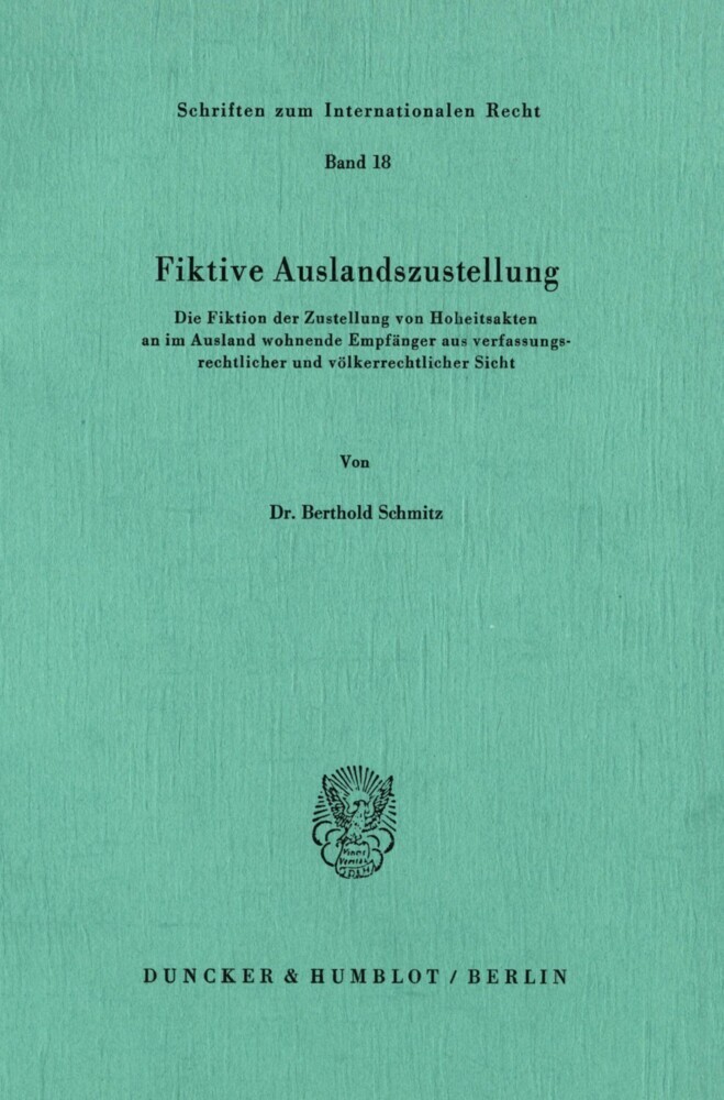 Fiktive Auslandszustellung. main product photo