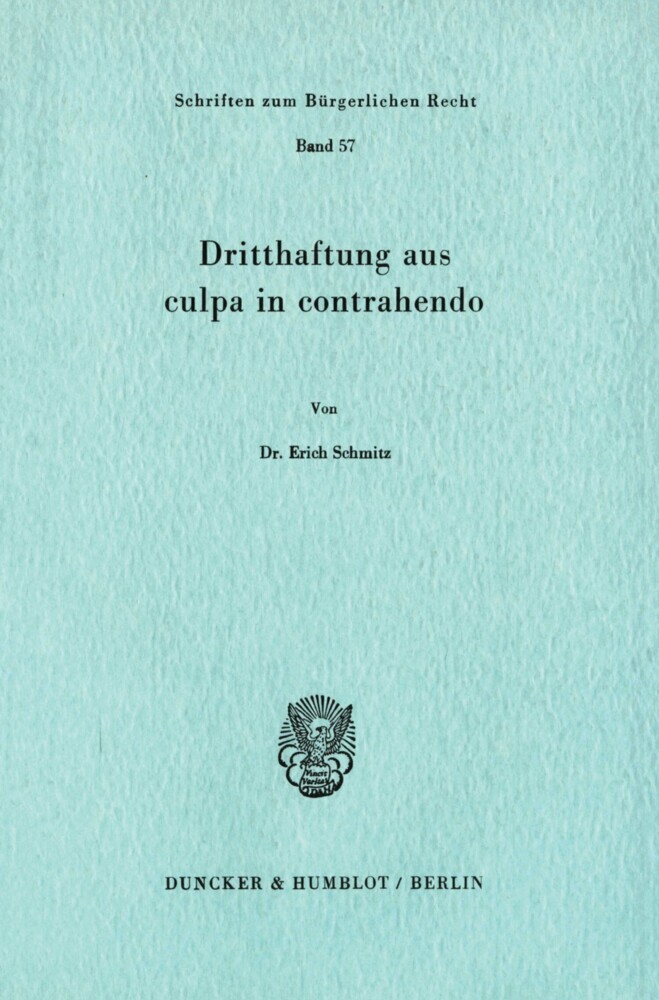 Dritthaftung aus culpa in contrahendo. main product photo
