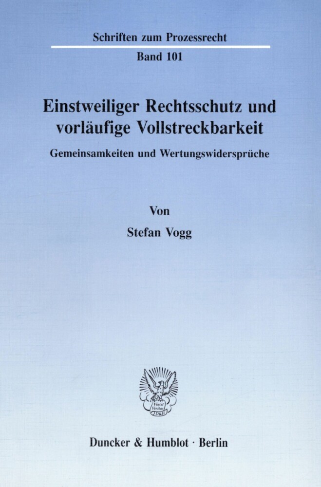 Einstweiliger Rechtsschutz und vorläufige Vollstreckbarkeit. main product photo