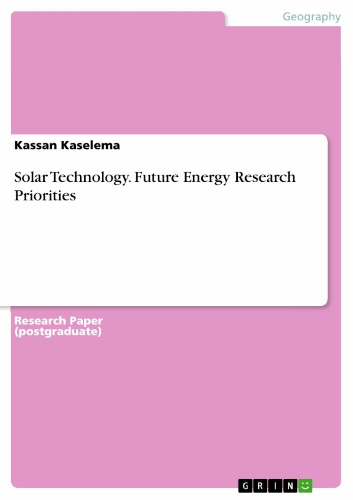 Solar Technology. Future Energy Research Priorities main product photo