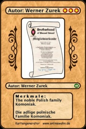 The noble Polish family Komoniak. Die adlige polnische Familie Komoniak.