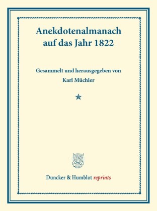 Anekdotenalmanach auf das Jahr 1822.