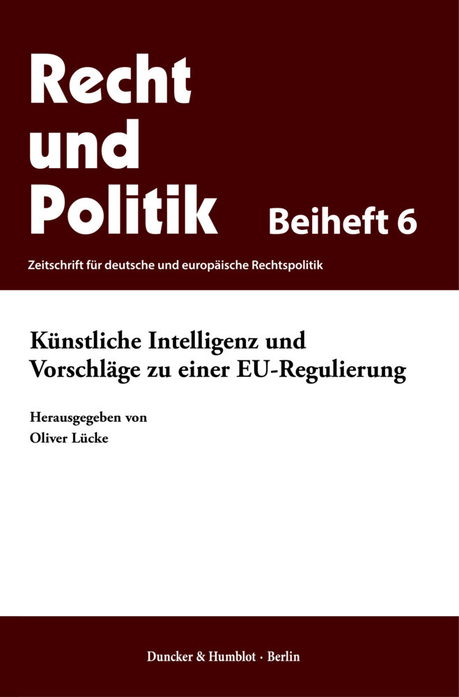 Künstliche Intelligenz und Vorschläge zu einer EU-Regulierung. main product photo