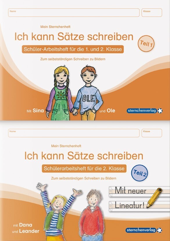 Ich kann Sätze schreiben Teil 1 und 2 im Set - Schülerarbeitshefte für die 1. und 2. Klasse main product photo
