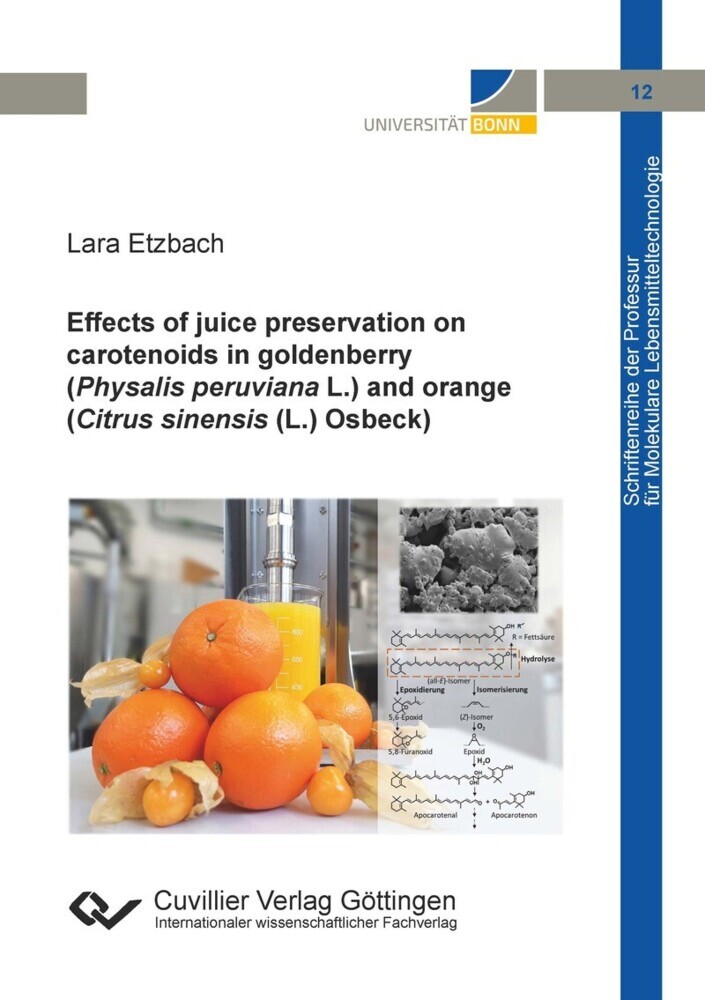 Effects of juice preservation on carotenoids in goldenberry (Physalis peruviana L.) and orange (Citrus sinensis (L.) Osbeck) main product photo