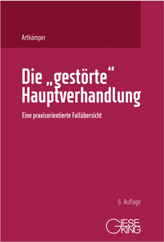 Die "gestörte" Hauptverhandlung main product photo