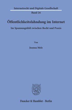 Öffentlichkeitsfahndung im Internet.