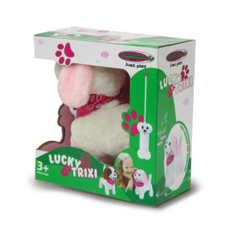 Jamara Trixi RC Plüschhund Weiss/Rosa