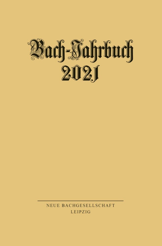 Bach-Jahrbuch 2021 main product photo