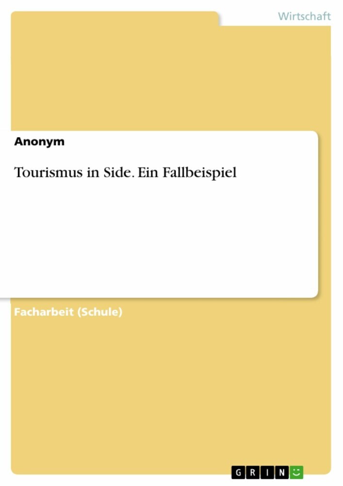 Tourismus in Side. Ein Fallbeispiel main product photo