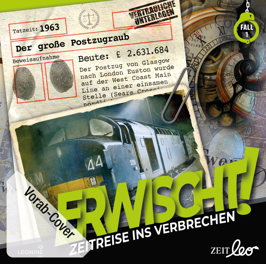 Erwischt! Zeitreise ins Verbrechen - Der große Postzugraub, 1 Audio-CD main product photo