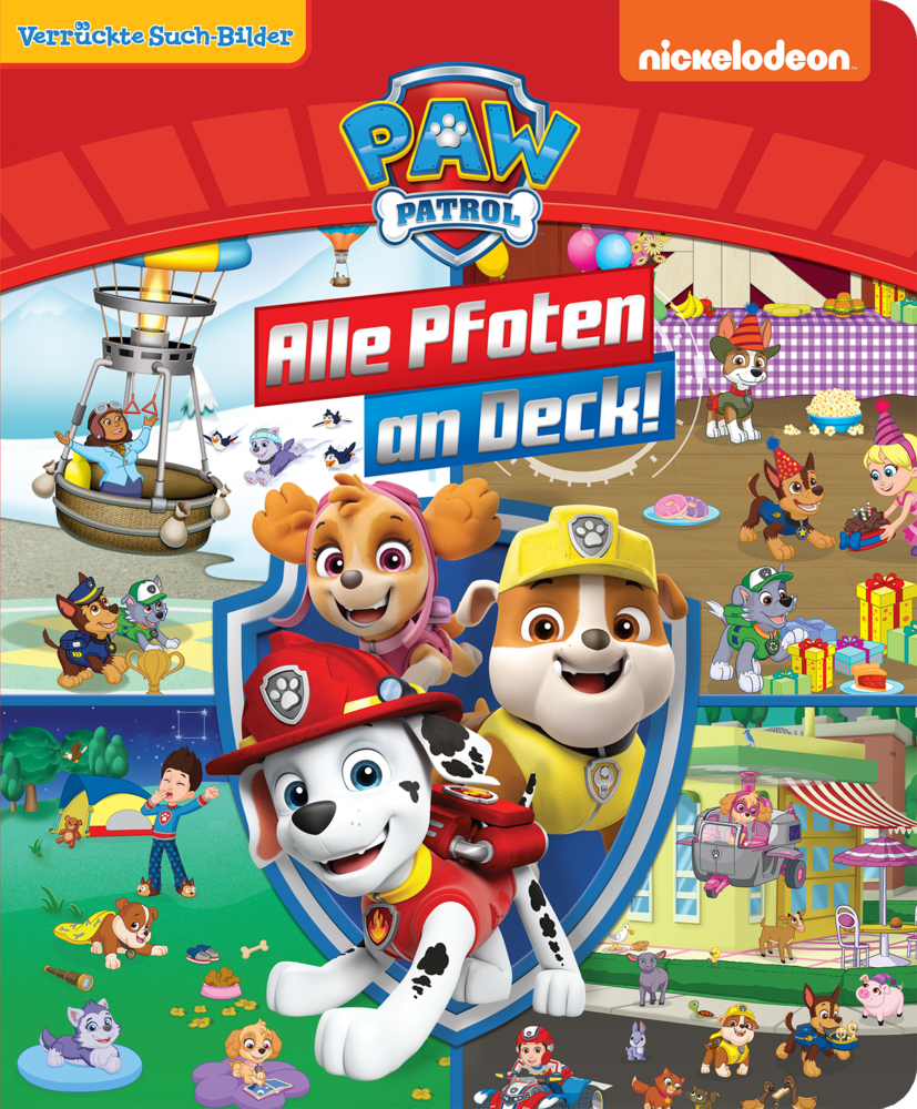 PAW Patrol - Alle Pfoten an Deck! - Verrückte Such-Bilder, groß - Wimmelbuch - Pappbilderbuch mit wattiertem Umschlag main product photo