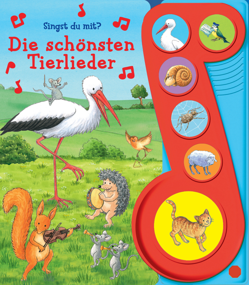 Die schönsten Tierlieder - Liederbuch mit Sound - Pappbilderbuch mit 6 Melodien main product photo