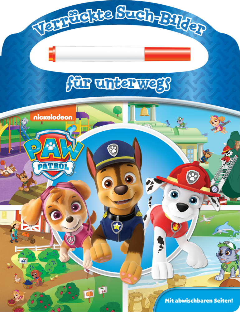 PAW Patrol - Verrückte Such-Bilder für unterwegs - Wimmelbuch - Pappbilderbuch mit Stift und abwischbaren Seiten main product photo