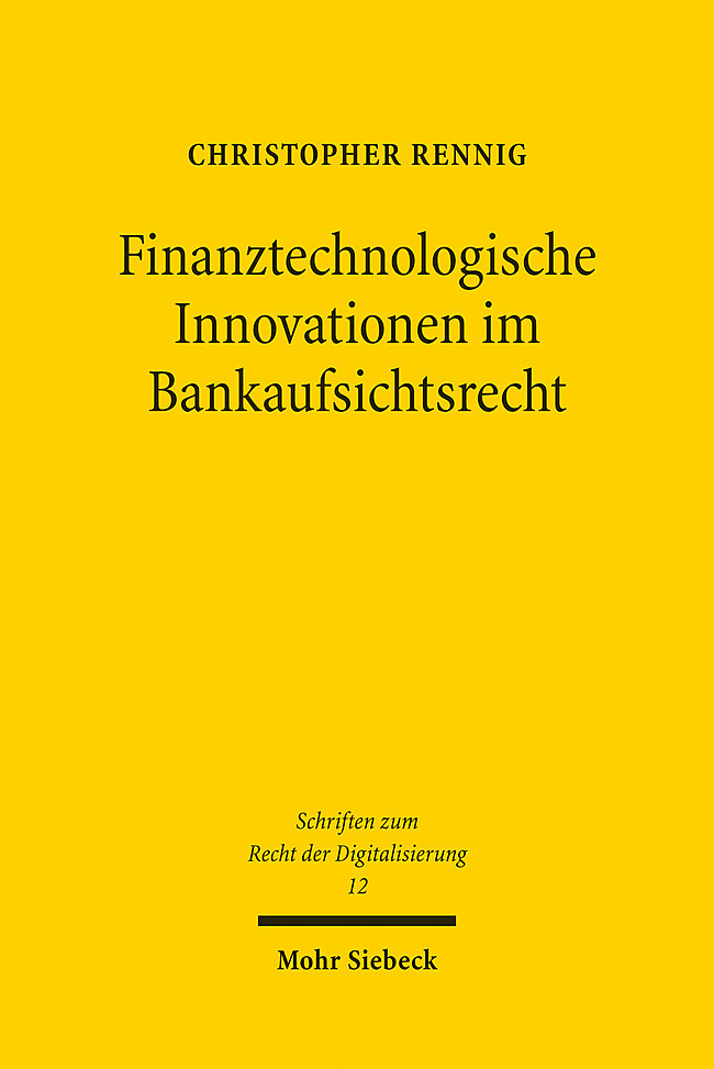 Finanztechnologische Innovationen im Bankaufsichtsrecht main product photo