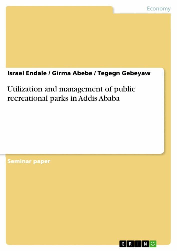 Utilization and management of public recreational parks in Addis Ababa main product photo