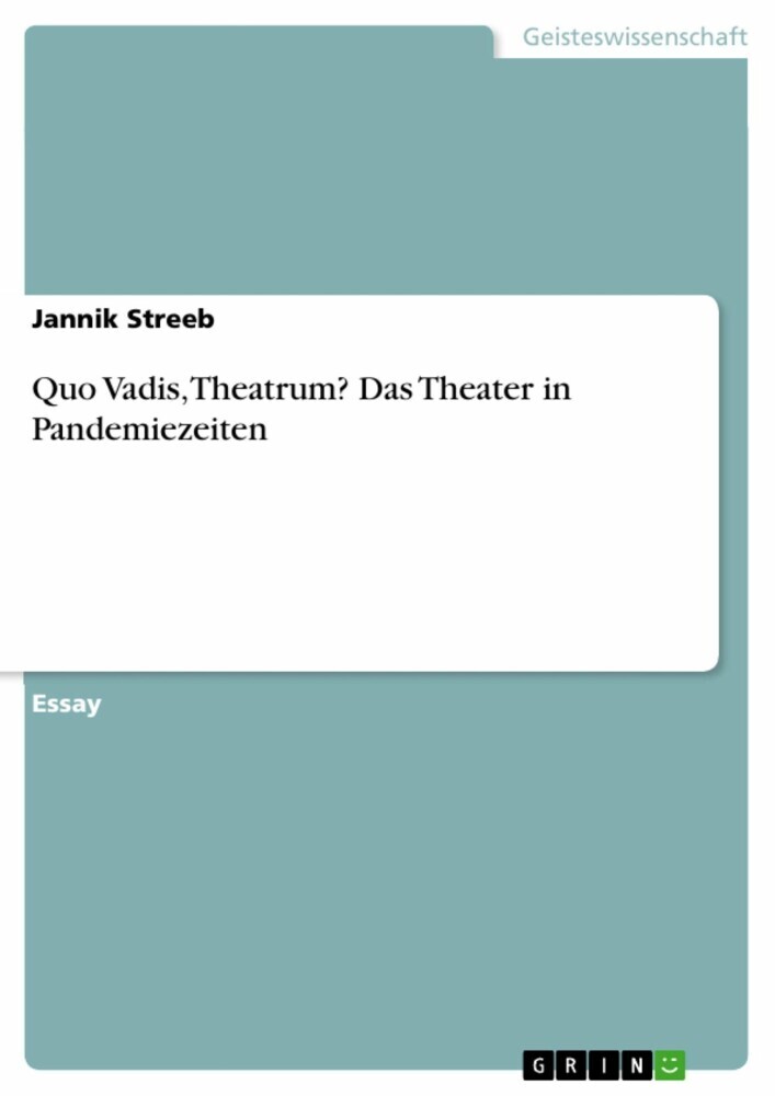 Quo Vadis, Theatrum? Das Theater in Pandemiezeiten main product photo