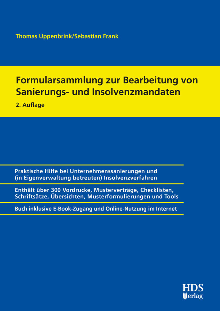 Formularsammlung zur Bearbeitung von Sanierungs- und Insolvenzmandaten main product photo