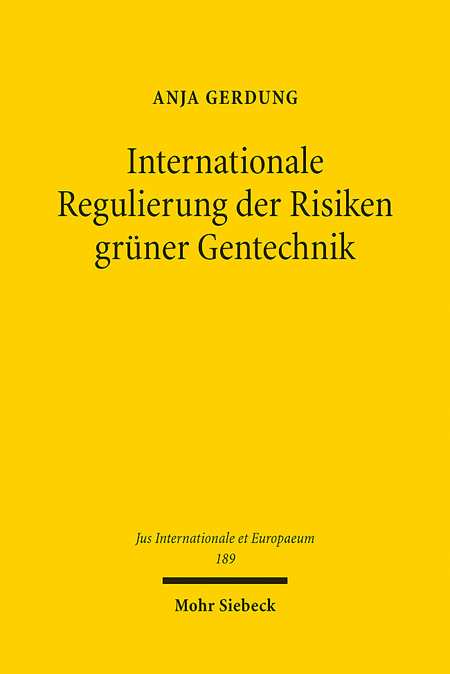 Internationale Regulierung der Risiken grüner Gentechnik main product photo