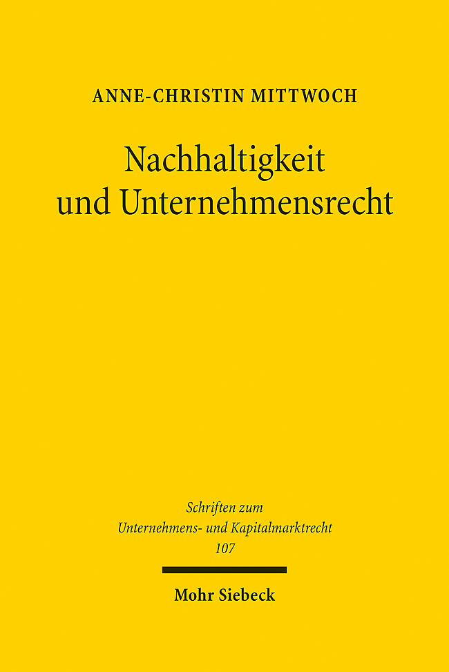 Nachhaltigkeit und Unternehmensrecht main product photo