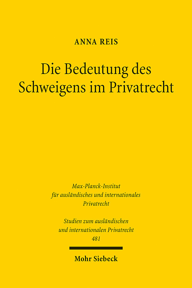 Die Bedeutung des Schweigens im Privatrecht main product photo