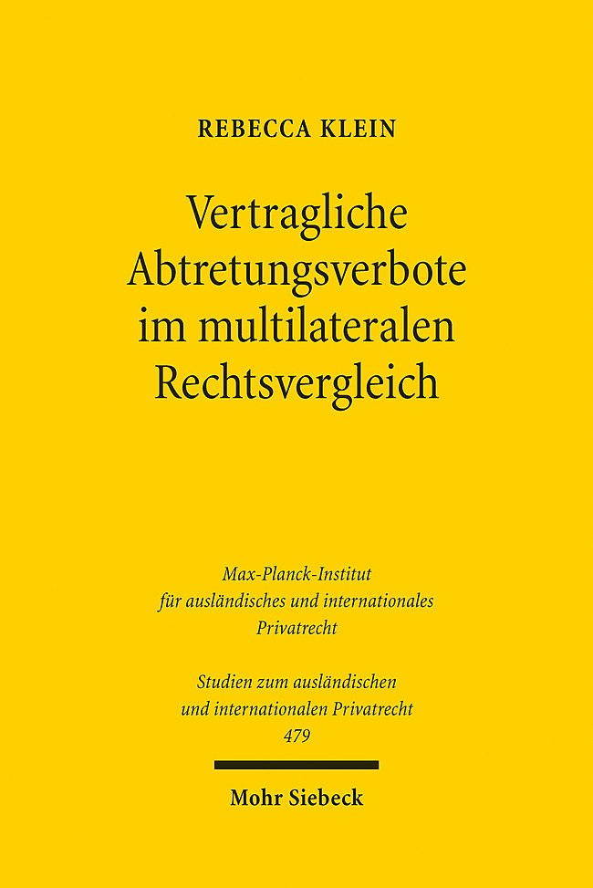 Vertragliche Abtretungsverbote im multilateralen Rechtsvergleich main product photo