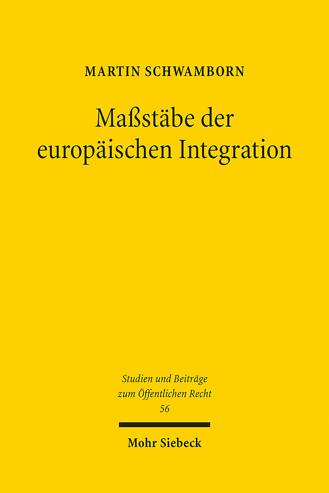 Maßstäbe der europäischen Integration main product photo