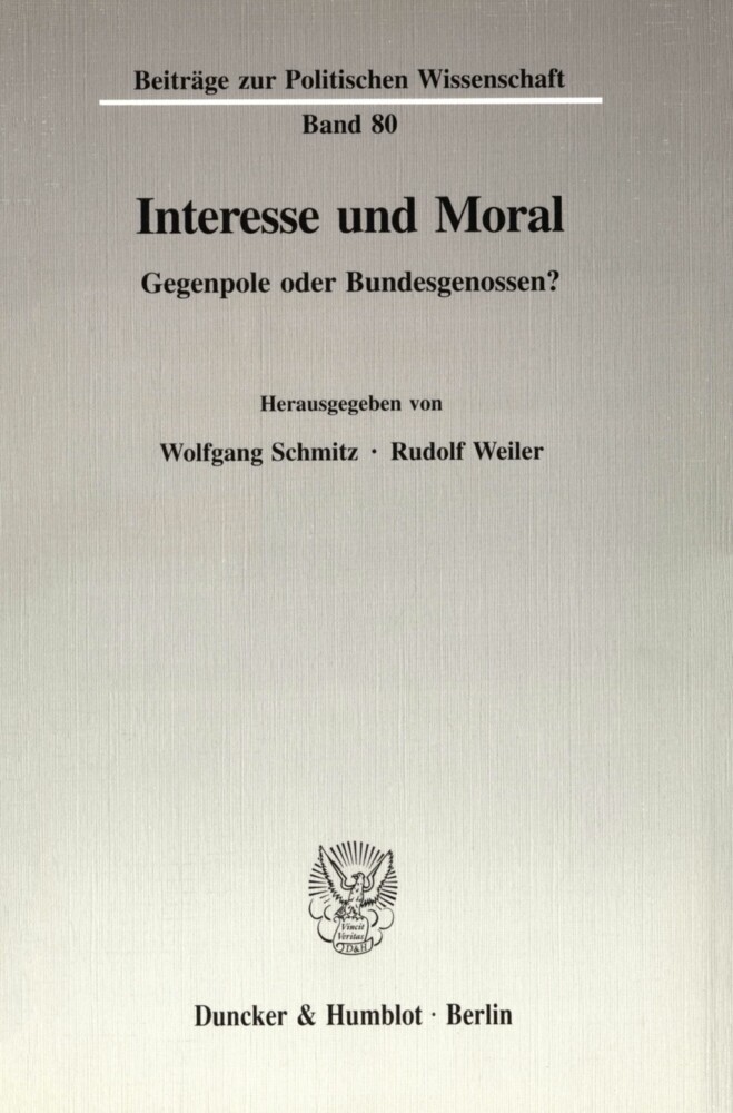 Interesse und Moral. main product photo