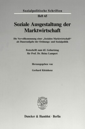 Soziale Ausgestaltung der Marktwirtschaft.
