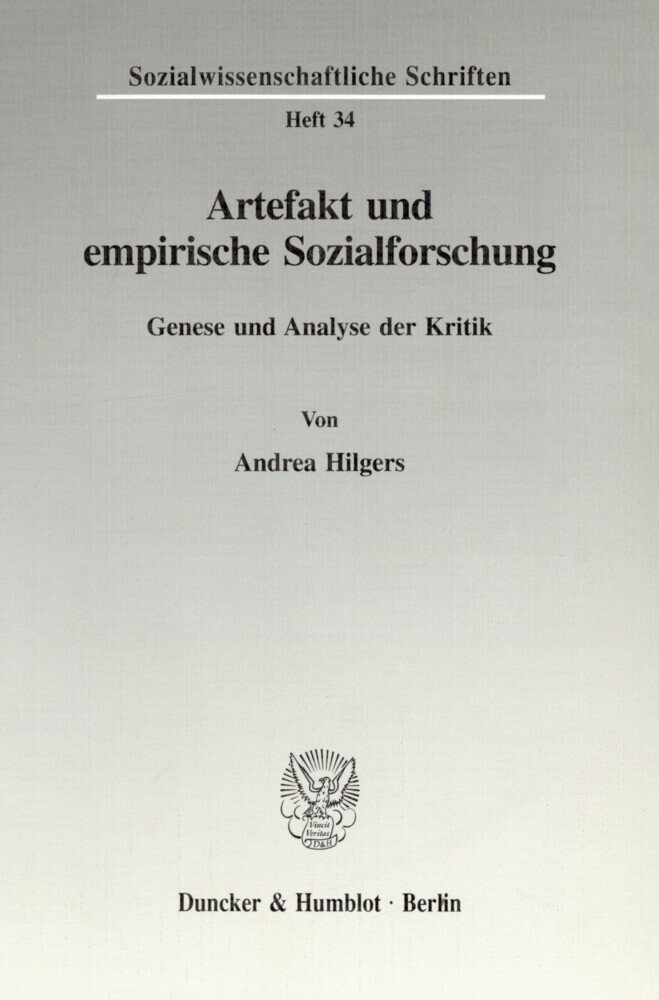Artefakt und empirische Sozialforschung. main product photo