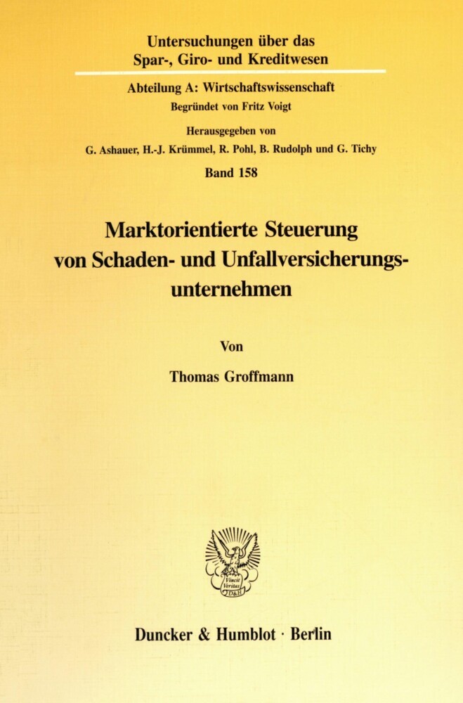 Marktorientierte Steuerung von Schaden- und Unfallversicherungsunternehmen. main product photo