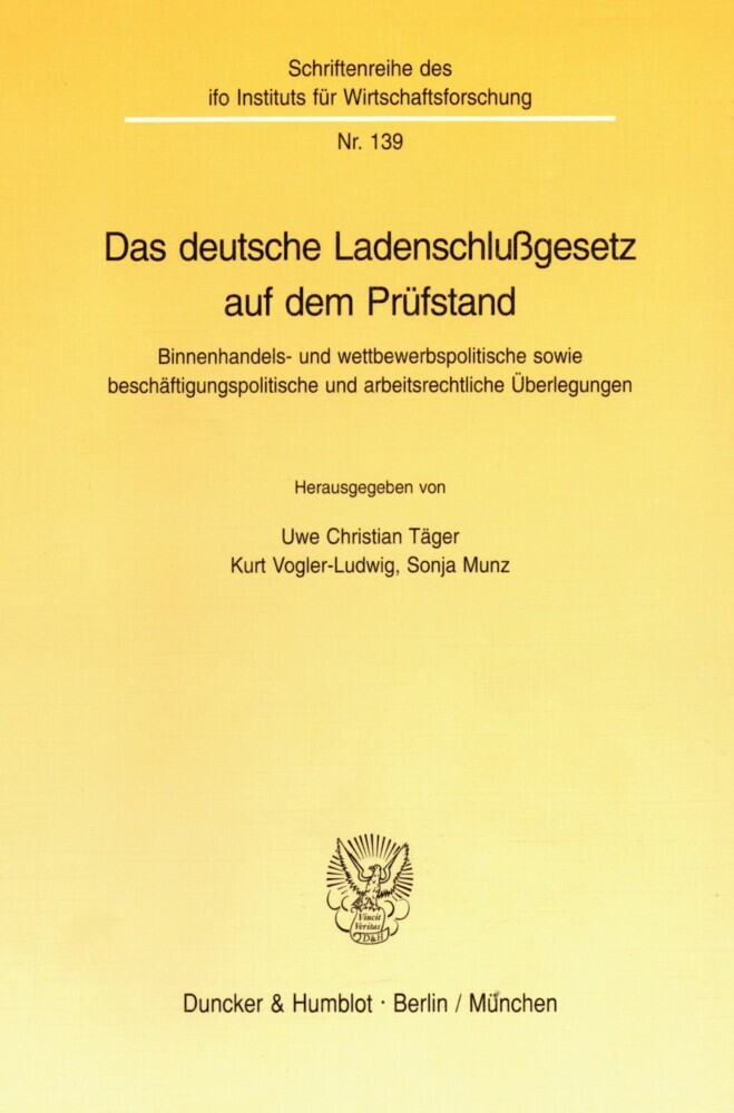 Das deutsche Ladenschlußgesetz auf dem Prüfstand. main product photo