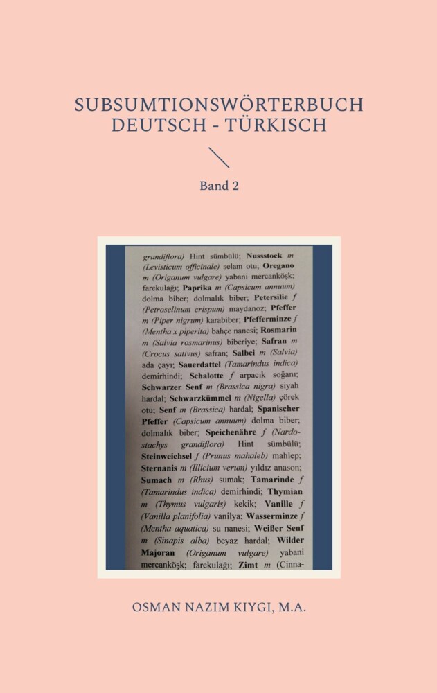 Subsumtionswörterbuch Deutsch - Türkisch main product photo