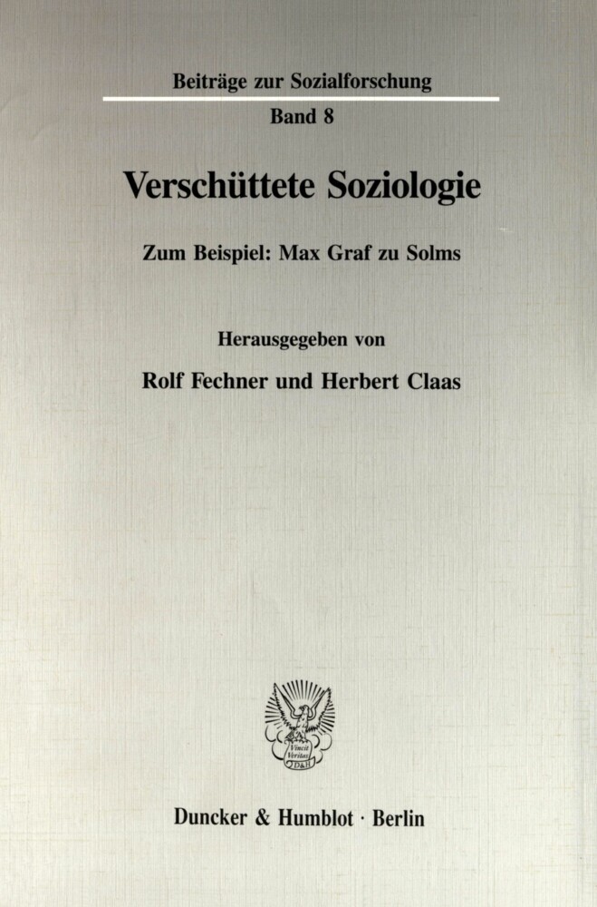 Verschüttete Soziologie. main product photo