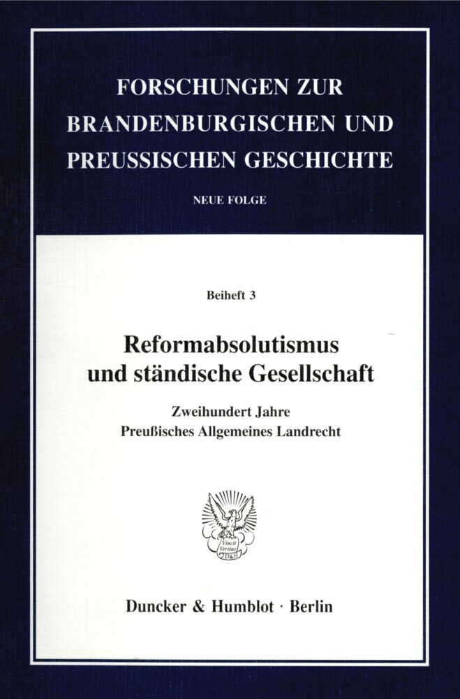 Reformabsolutismus und ständische Gesellschaft. main product photo