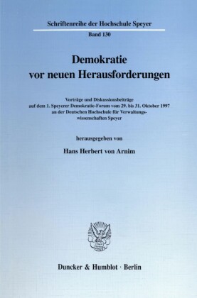 Demokratie vor neuen Herausforderungen.