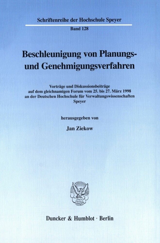 Beschleunigung von Planungs- und Genehmigungsverfahren. main product photo