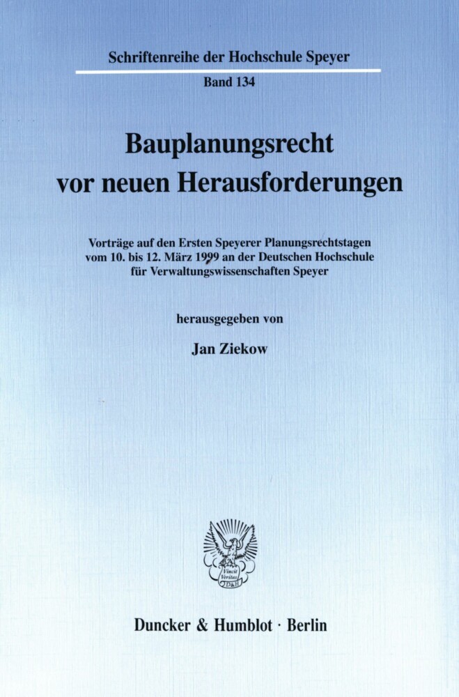 Bauplanungsrecht vor neuen Herausforderungen. main product photo