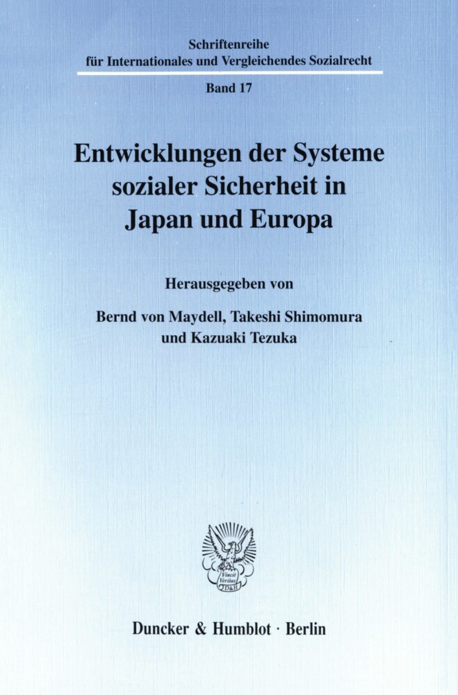 Entwicklungen der Systeme sozialer Sicherheit in Japan und Europa. main product photo