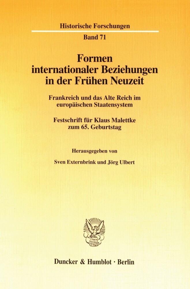 Formen internationaler Beziehungen in der Frühen Neuzeit. main product photo