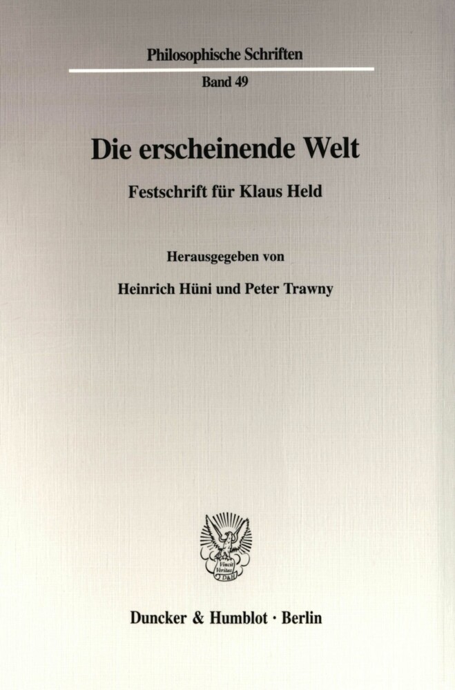 Die erscheinende Welt. main product photo