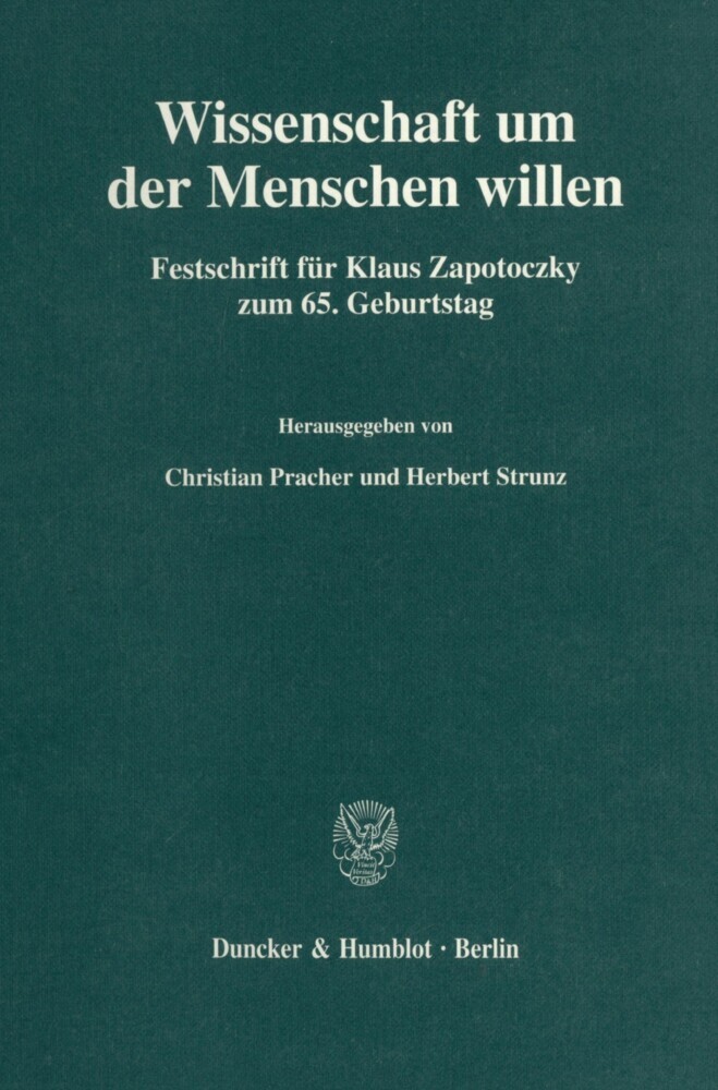Wissenschaft um der Menschen willen. main product photo