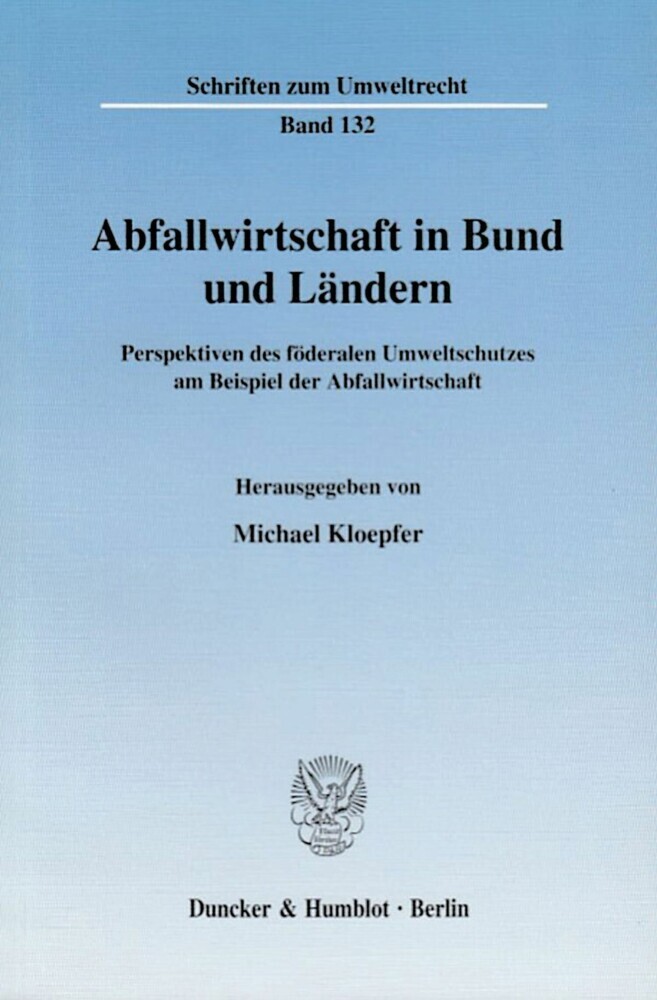 Abfallwirtschaft in Bund und Ländern. main product photo
