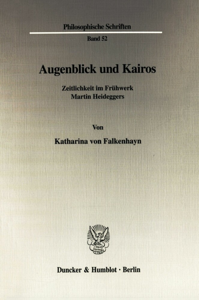 Augenblick und Kairos. main product photo