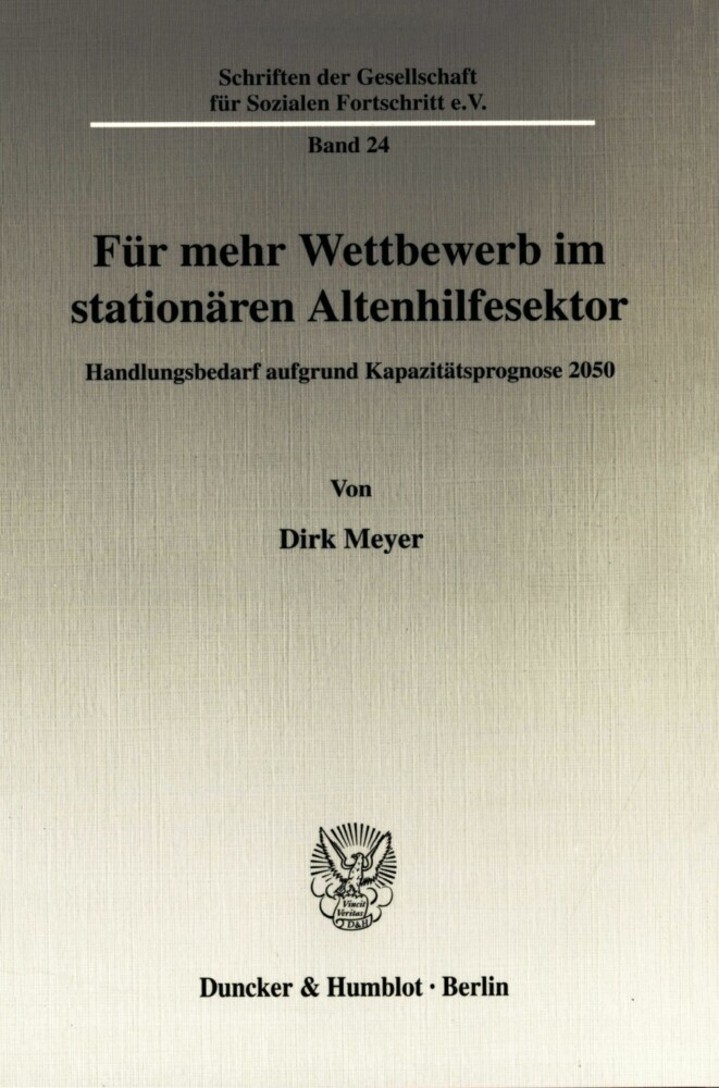 Für mehr Wettbewerb im stationären Altenhilfesektor. main product photo