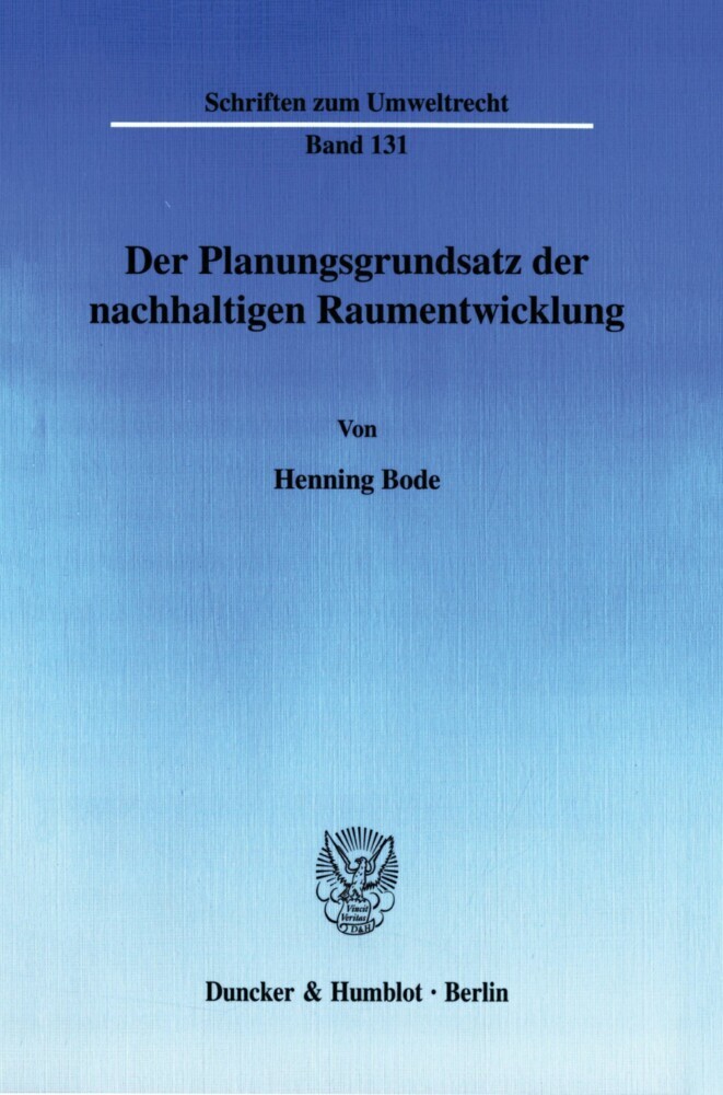 Der Planungsgrundsatz der nachhaltigen Raumentwicklung. main product photo