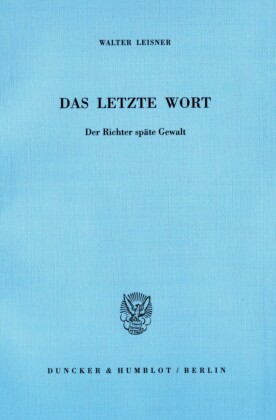 Das letzte Wort.