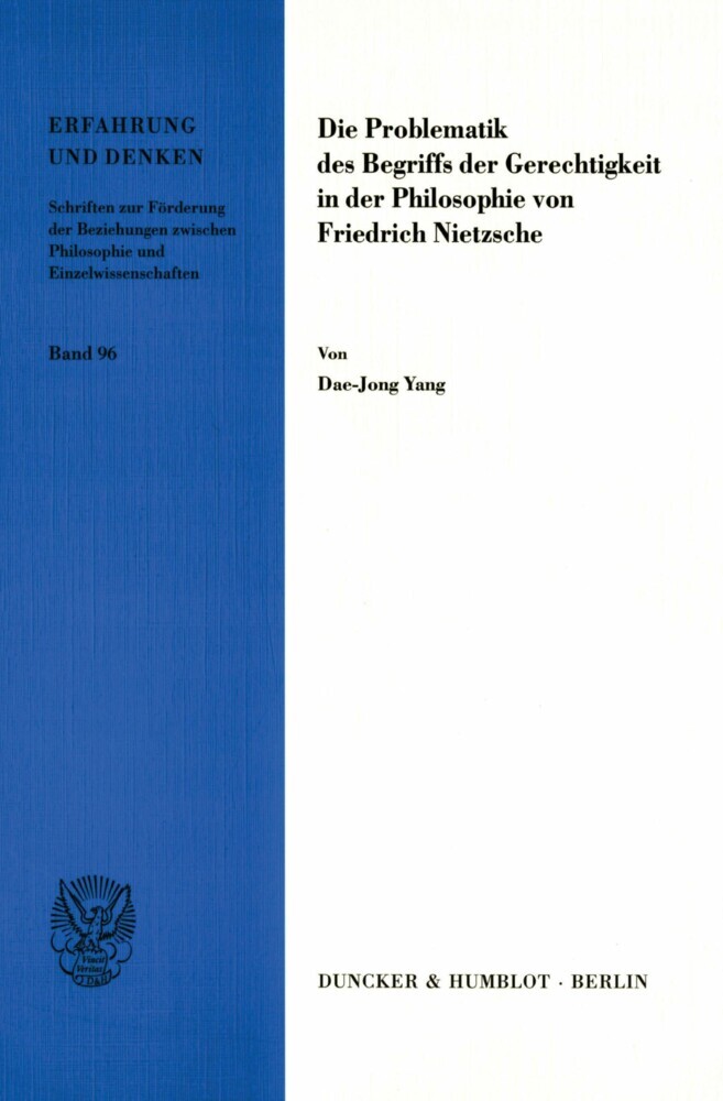 Die Problematik des Begriffs der Gerechtigkeit in der Philosophie von Friedrich Nietzsche. main product photo
